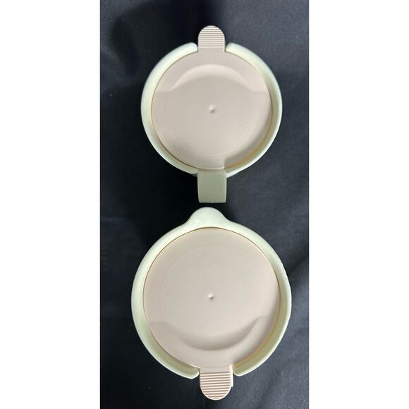 Tupperware Vintage Creamer 2309A & Sugar 23108 Pink Lids Ivory Base Set Vintage - Picture 5 of 11